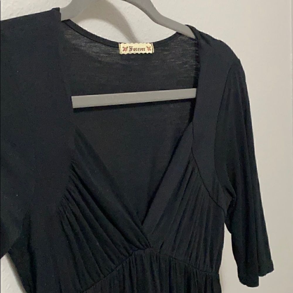 Forever 21 Black Cotton Dress
